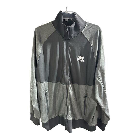 The North Face Core Colorblock Marathon Petroleum Jacket‎ XL Gray Black Full Zip